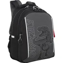 Школьный рюкзак Grizzly RB-552-4 (черный/серый)