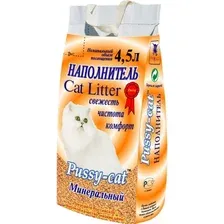 Наполнитель для туалета Pussy Cat минеральный 4.5 л