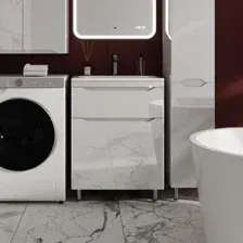 Symbolite Тумба под умывальник Марелла 60 Люкс Plus 2 ящика (белый глянец)