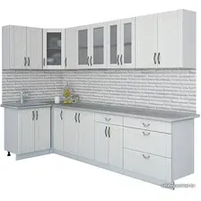 Готовая кухня Интерлиния Мила Крафт 1.2x3.1 (дуб полярный)