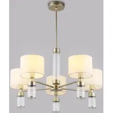 Подвесная люстра Ambrella light LH71301/5 CGD/WH (золото/белый)