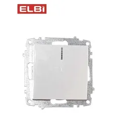 EL-BI Zena/Vega бел. Выключатель 2-кл. прох. (без рамки) 609-015600-211