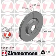 Тормозной диск ZIMMERMANN 230.2312.20 вентилируемый , передняя ось
