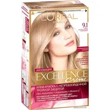 Крем-краска для волос LOreal Excellence 9.1 Очень светло-русый пепельный