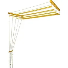 Сушилка для белья Comfort Alumin Потолочная Алюминиевая Gold Premium 5 прутьев 1.8 м (золото)