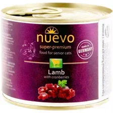 Корм для кошек Nuevo Senior Lamb & Cranberries, 95116, 200 г