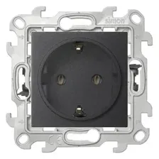 Розетка Simon 2420434-038, графит