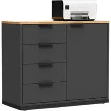 Тумба Crafto Вера 04 90x40x75 (графит дуб)