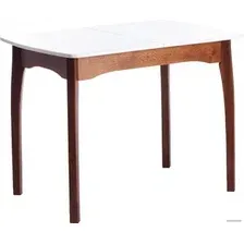 Кухонный стол TetChair Caterina 100+30x70x75 (коричневый/белый)
