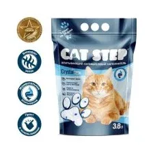 Наполнитель для туалета силикагелевый впитывающий CAT STEP клубника 3,8 л, 1,67 кг (20363006)