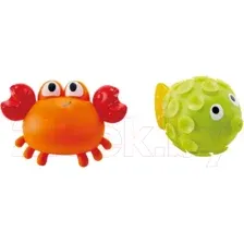 Набор игрушек для ванной Hape Игрушка брызгалки. Рыбка и краб / E0208-HP