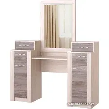 Туалетный столик с зеркалом Памир Октава 174x145x45 см (ясень анкор светлый/дуб клабхаус серый)