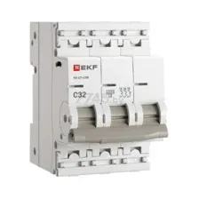 Автоматический выключатель EKF PROxima ВА 47-63N 3P 32А C 4,5kA (M634332C)