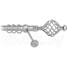 Карниз для штор Lm Decor Вираж 098 1р витой 25мм (сатин, 1.8м)