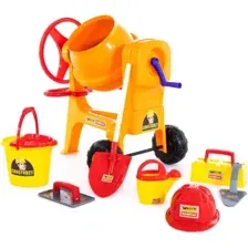 Игровой нвбор Полесье Бетономешалка Construct  набор каменщика 7 50649
