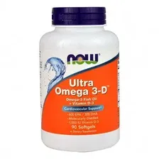Омега 3 с Витамином Д Ultra Omega 3-D Now Foods 90 капсул