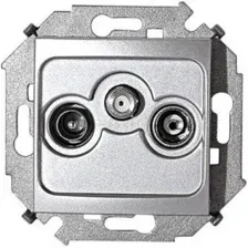 Розетка телевизионная Simon 1591466-033 (алюминий)