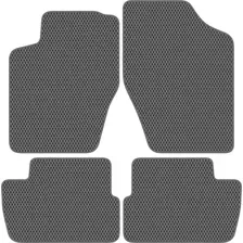 Комплект ковриков для авто Alicosta Citroen C4 I (хэтчбэк / LC) 2004 - 2011 (серый, ромб)