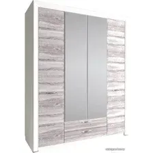 Шкаф распашной Anrex Olivia 4D2S Z Вудлайн Кремовый/Дуб Анкона