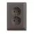Розетка ABB Basic 55 2014-0-1477 (шато-черный)