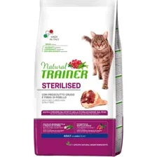 Корм для кошек Trainer Sterilised, сыровяленной ветчиной, 10 кг
