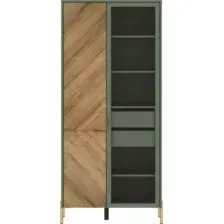 Шкаф-гармошка Black Red White Siena REG1W1D (дымчатый зеленый/дуб вотан)