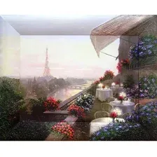 Картина Декарт Ресторан на балконе, Париж 8Л0148 (в раме)