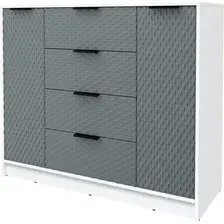 Тумба Интерлиния Концепт КТ-Т120 Техно (белый платинум/серый)
