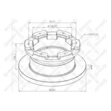 Тормозной диск STELLOX 85-00820-SX полный ,