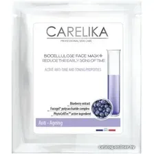 Тканевая маска Carelika Маска для лица тканевая Антивозрастная биоцеллюлозная 8 мл