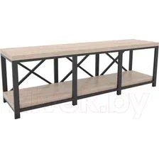 Тумба Hype Mebel Флорида 120x40 (черный-древесина белая)