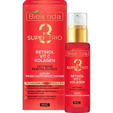  Bielenda Сыворотка для лица Super Trio Retinol+Vit C+Kolagen Против морщин 30 мл
