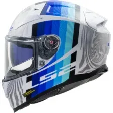 Мотошлем LS2 FF811 Vector II Freedom (2XL, белый/серебристый)
