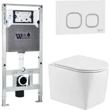 Унитаз подвесной WeltWasser Amberg 506 ST + Nesenbach 004 GL-WT + Amberg RD-WT