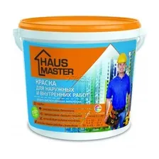 Краска Haus Master Для наружных и внутренних работ 3 л (белый)