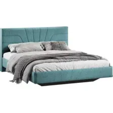 Кровать Трия Пандора 160x200 Тип 1 (микровелюр Wellmart Indigo)