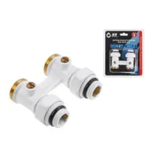 Клапан для радиатора прямой шаровый 3/4" нар. (мультифлекс, белый) AV Engineering AVE289003W