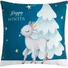 Подушка декоративная Этель Happy Winter / 7787633 (40x40, велюр)