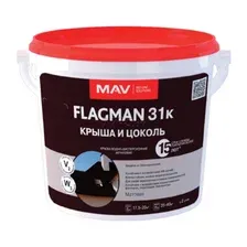 Краска ВД акриловая FLAGMAN 31к крыша и цоколь ВД-АК-1031к графит матовая 5 л