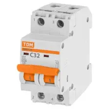 Выключатель автоматический TDM ВА 47-29 2Р 32А (C) 4.5кА SQ0206-0096
