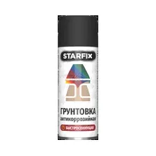 Грунтовка аэрозольная антикоррозийная черный STARFIX 520 мл (SM-38641-1)