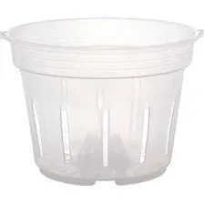 Вазон BOTANICA для орхидей с боковыми прорезями 18x15см (прозрачный)