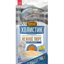 Лакомство для кошек Деревенские лакомства Холистик Премьер. Нежное пюре из лосося 4x10 г
