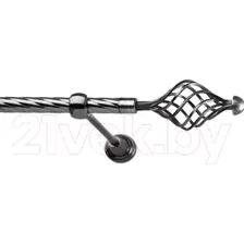 Карниз для штор Lm Decor Вираж 098 1р витой (антрацит, 3м)