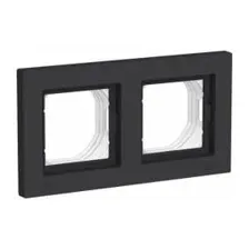 ATLASDESIGN AQUA 2-постовая РАМКА, IP44, КАРБОН