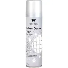 Лак для волос Holly Polly Silver Dance Star сильной фиксации с серебряными блестками,150 мл