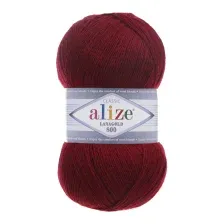 Пряжа для вязания Alize Lanagold 800 49% шерсть, 51% акрил / 57 (800м, бордовый)