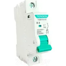 Выключатель автоматический Tengen TGB1N-63 1P 3A B 6kA 1M / TGB1N-63-1-03B