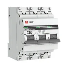 Выключатель автоматический EKF PROxima 3P 50А (C) 6кА ВА 47-63M mcb4763m-6-3-50C-pro