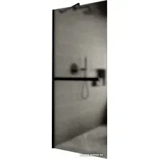 Душевая стенка MaybahGlass 195x89 MGD-737-6у (сатин стекло/черный)